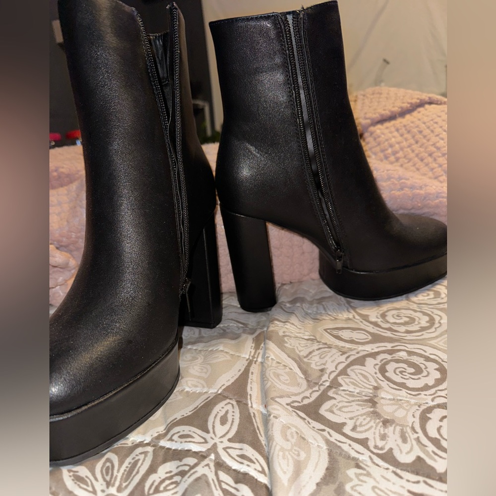 chunky heel boots